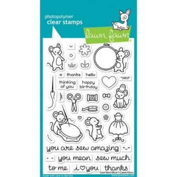 LF3061 Lawn Fawn Clear Stamps Sew Very Mice