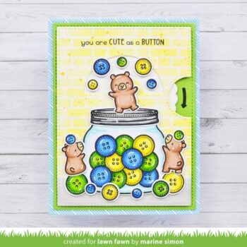 LF3063 Lawn Fawn Clear Stamps How You Bean Buttons Add On Example