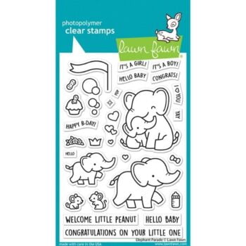 LF3065 Lawn Fawn Clear Stamps Elephant Parade