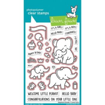 LF3066 Lawn Fawn Coordinating Cutting Dies Elephant Parade Overview
