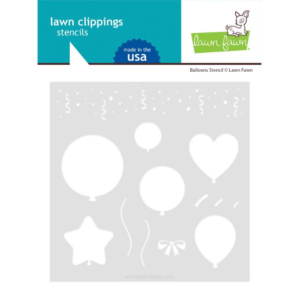 LF3111 Lawn Fawn Clippings Stencils Balloons