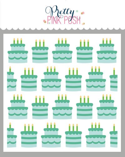 Pretty Pink Posh Layered stencils Birthday Cakes2