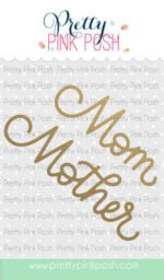 Pretty pink posh Hot Foil plate Mom Mother