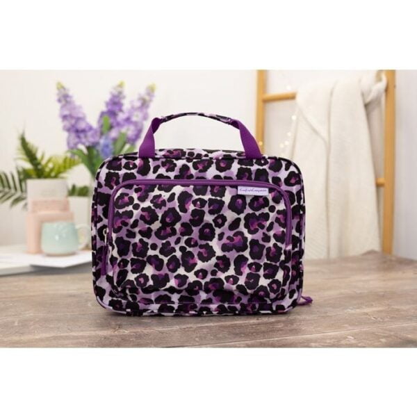 cc travel bag purple cheetah