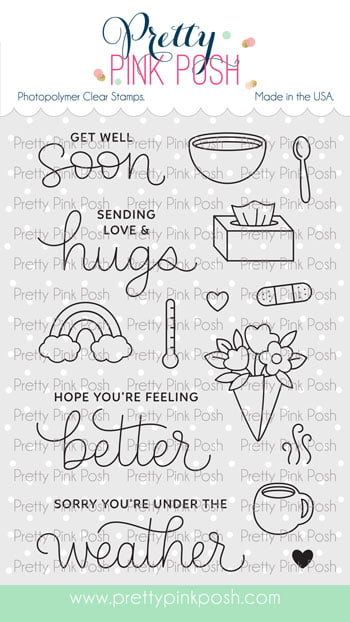 Pretty Pink Posh Clear Stamps Get Well Soon