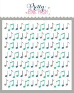 Pretty Pink Posh Stencils Layered Music Notes2