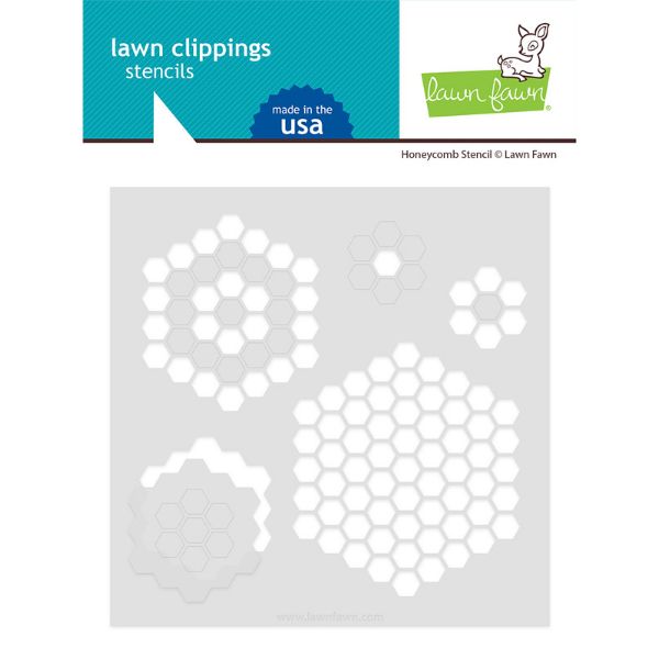 LF2925 Lawn fawn honeycomb stencil