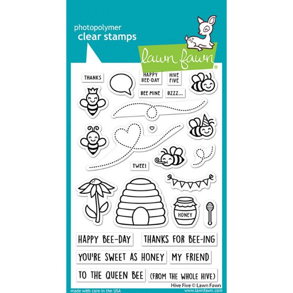 LF2927 Lawn fawn clear stamps hive five