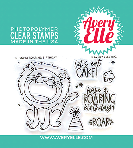 ST2313 Avery Elle clear stamps Roaring Birthday