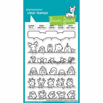 LF3231 lawn fawn clear stamps simply celebrate winter critters