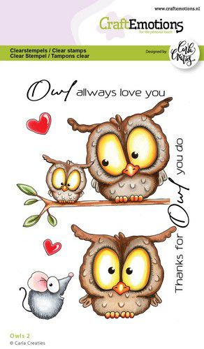 craftemotions clearstamps a6 owls 2 carla creaties 10 23 330257 nl G