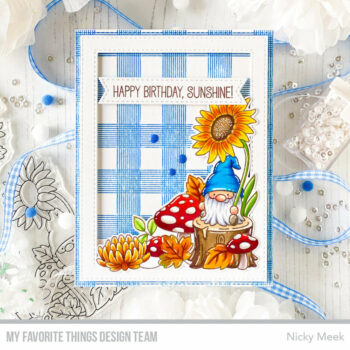 my favorite things sunflower gnomes clear stamps j