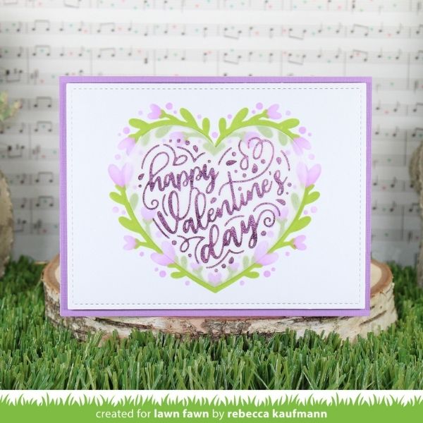 LF3321 Lawn Fawn Hot Foil Custom Craft Plates foiled sentiments happy valentine's day vb2