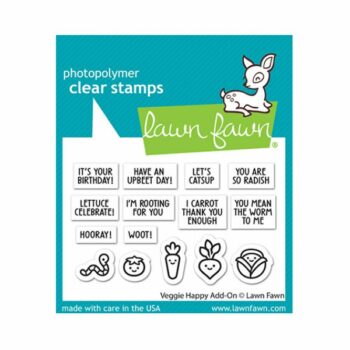 LF3342 lawn fawn clear stamps veggie happy add on
