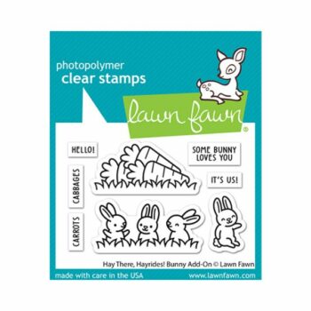 LF3357 lawn fawn clear stamps hay there, hayrides bunny add on