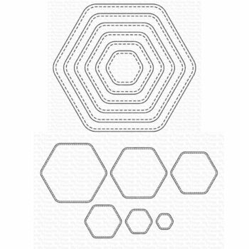 MFT 2737 Die namics stitched rounded hexagon stax