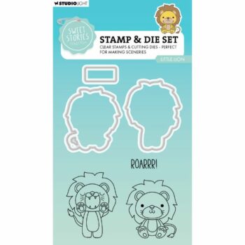 SL SS SCD76 sweet stories stamps and dies little lion