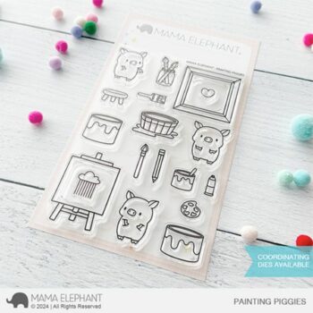 mama elephant clear stamps painting piggies