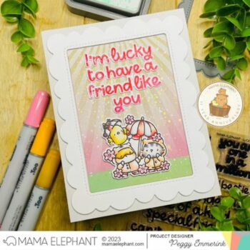 mama elephant lucky friend flirty frame
