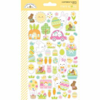 Doodlebug Design Bunny Hop mini icon stickers sheet 1