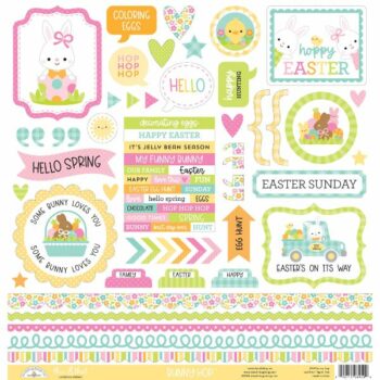 Doodlebug Design Bunny Hop this and that cardstock stickers