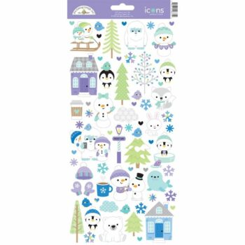 Doodlebug Design Snow Much Fun icons stickers