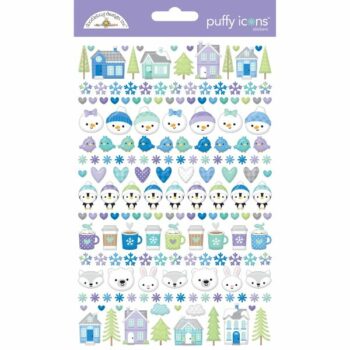 Doodlebug Design Snow Much Fun puffy icons stickers